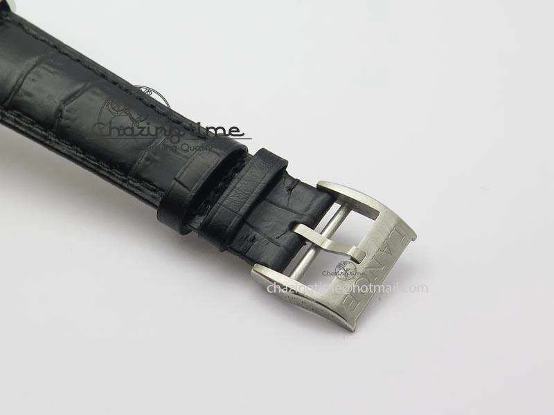 1815 Tourbillon Handwerkskunst SS White Dial On Black Leather Strap