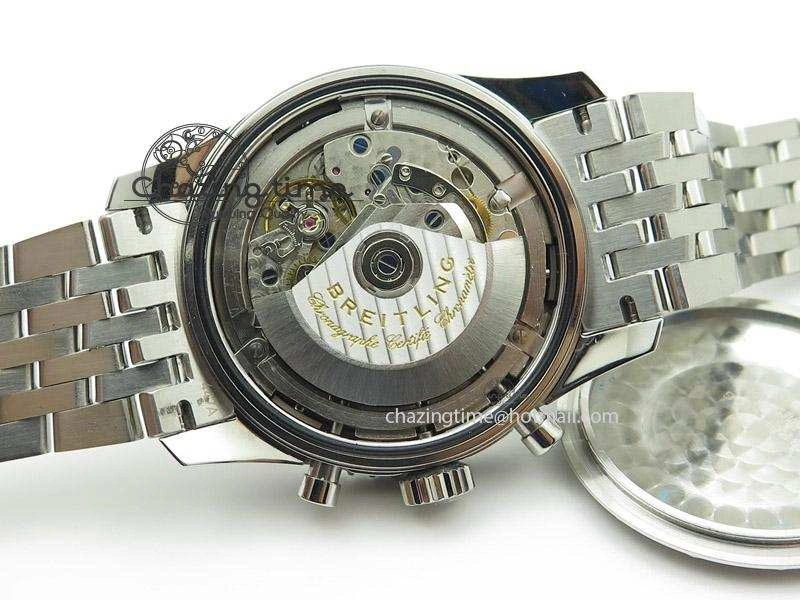 1884 Chronometre Navitimer JF Best Edition Black Dial On SS Bracelet A7750