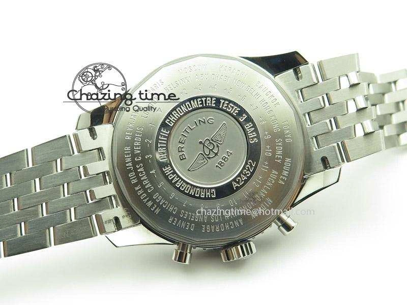 1884 Chronometre Navitimer JF Best Edition Blue Dial On SS Bracelet A7750