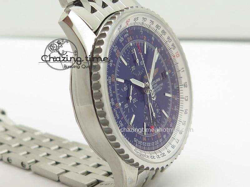 1884 Chronometre Navitimer JF Best Edition Blue Dial On SS Bracelet A7750