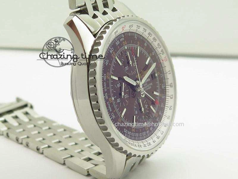 1884 Chronometre Navitimer JF Best Edition Brown Dial On SS Bracelet A7750