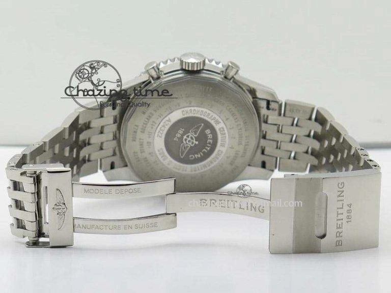 1884 Chronometre Navitimer JF Best Edition White Dial On SS Bracelet A7750