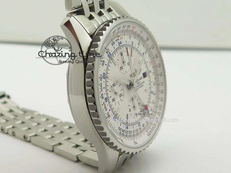 1884 Chronometre Navitimer JF Best Edition White Dial On SS Bracelet A7750