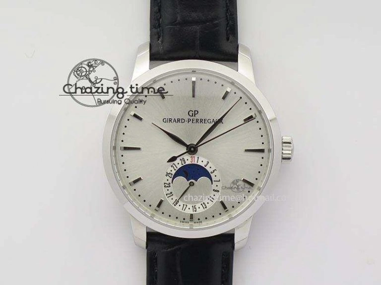 1966 Dual Time RG TF 1:1 Best Edition Gray Dial On Brown Leather Strap A3300