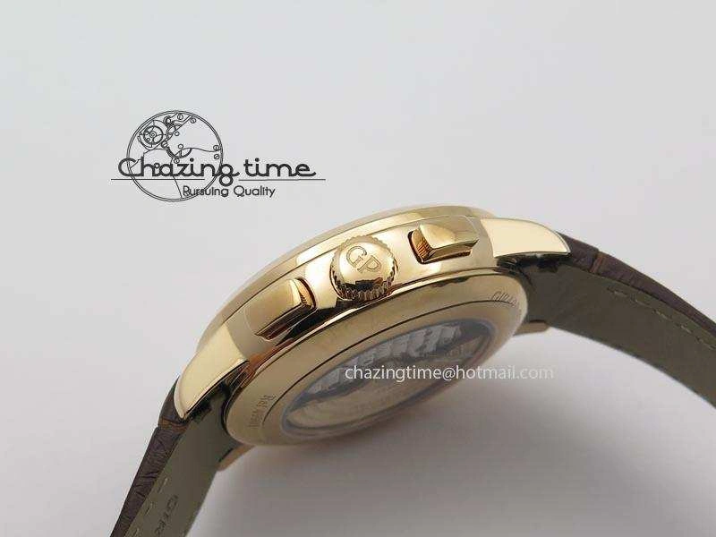 1966 Dual Time RG TF 1:1 Best Edition White Dial On Brown Leather Strap A3300