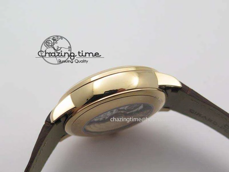 1966 Dual Time RG TF 1:1 Best Edition White Dial On Brown Leather Strap A3300