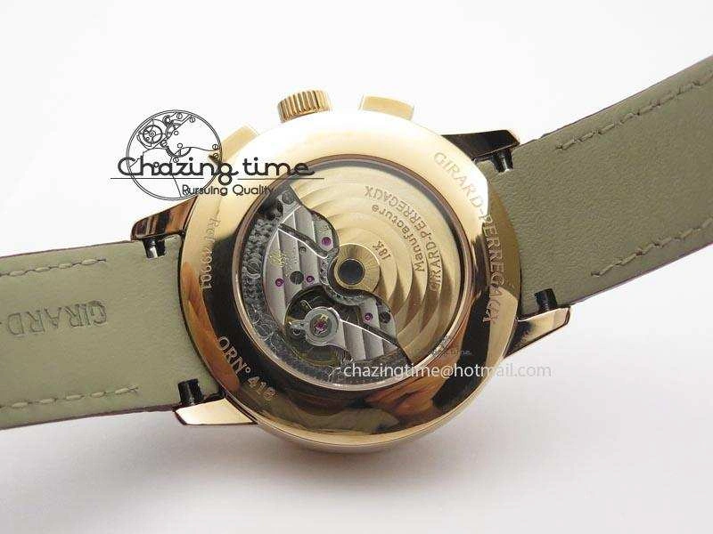 1966 Dual Time RG TF 1:1 Best Edition White Dial On Brown Leather Strap A3300