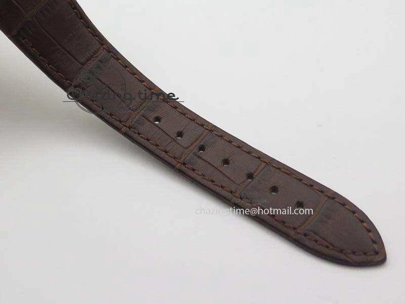 1966 Dual Time RG TF 1:1 Best Edition White Dial On Brown Leather Strap A3300