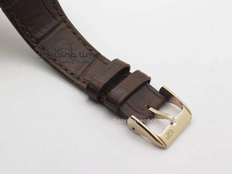 1966 Dual Time RG TF 1:1 Best Edition White Dial On Brown Leather Strap A3300