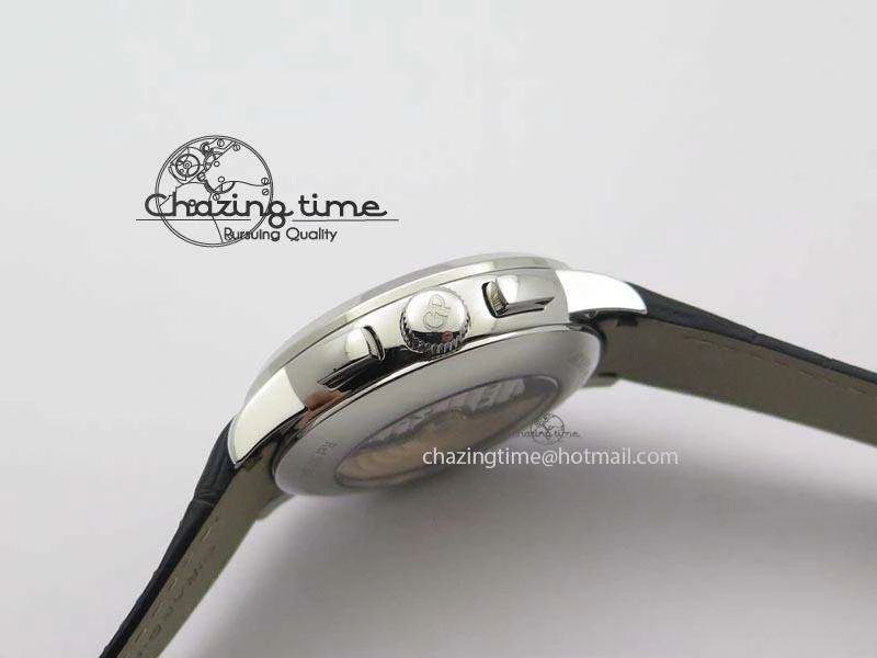 1966 Dual Time SS TF 1:1 Best Edition White Dial On Brown Leather Strap A3300
