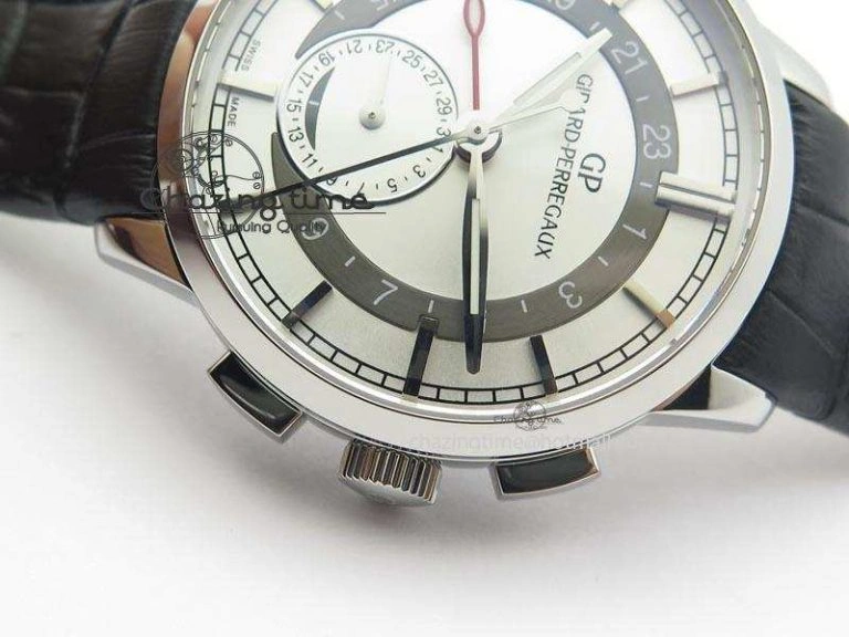 1966 Dual Time SS TF 1:1 Best Edition White Dial On Brown Leather Strap A3300