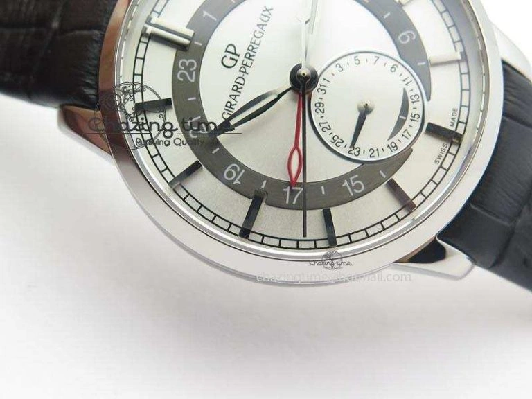 1966 Dual Time SS TF 1:1 Best Edition White Dial On Brown Leather Strap A3300