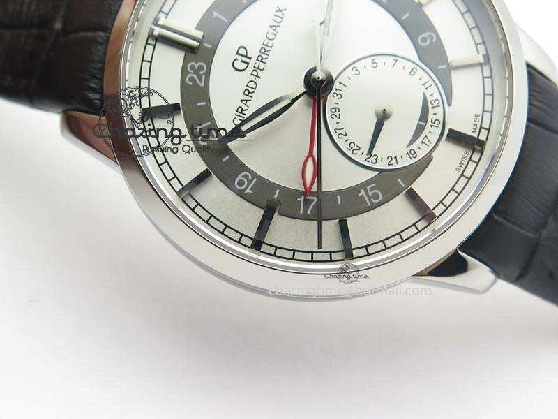 1966 Dual Time SS TF 1:1 Best Edition White Dial On Brown Leather Strap A3300