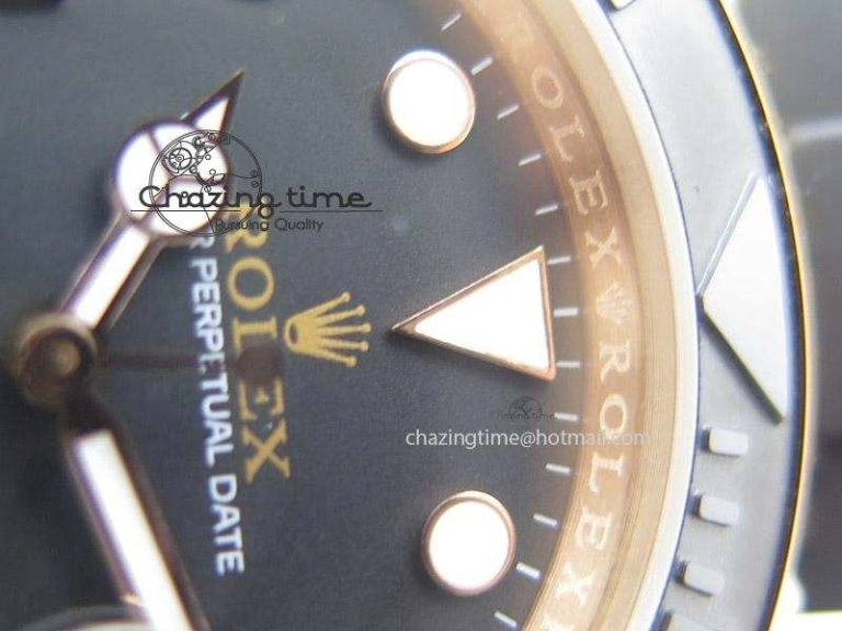 2015 YachtMaster RG Ceramic Bezel BP Maker Best Edition On Black Rubber Strap A2836 V2