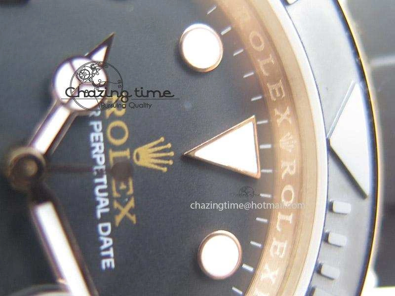 2015 YachtMaster RG Ceramic Bezel BP Maker Best Edition On Black Rubber Strap A2836 V2