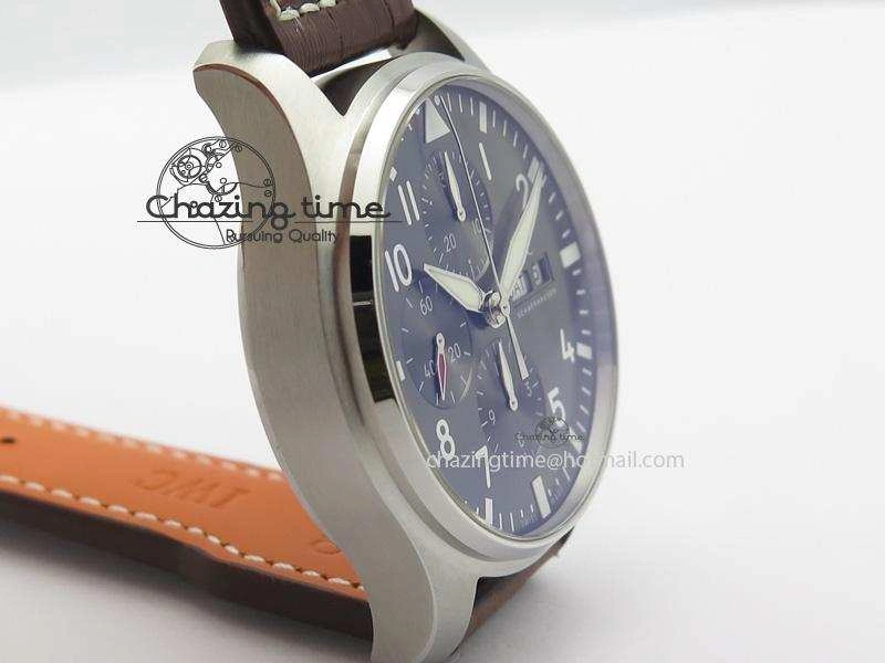 2016 Pilot Chrono SS IW377719 ZF Best Edition On Brown Leather Strap A7750