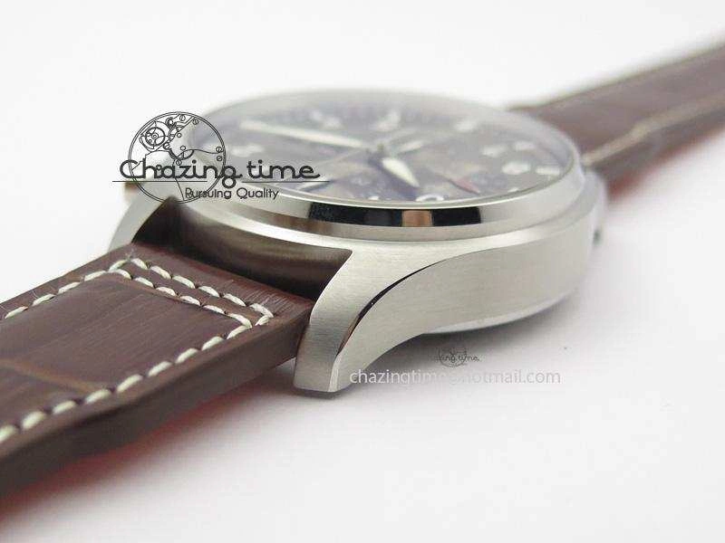2016 Pilot Chrono SS IW377719 ZF Best Edition On Brown Leather Strap A7750