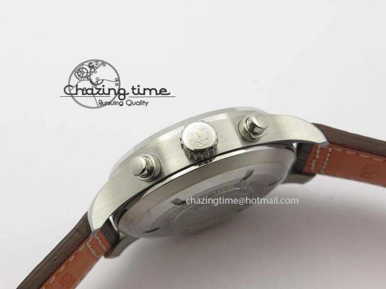 2016 Pilot Chrono SS IW377719 ZF Best Edition On Brown Leather Strap A7750
