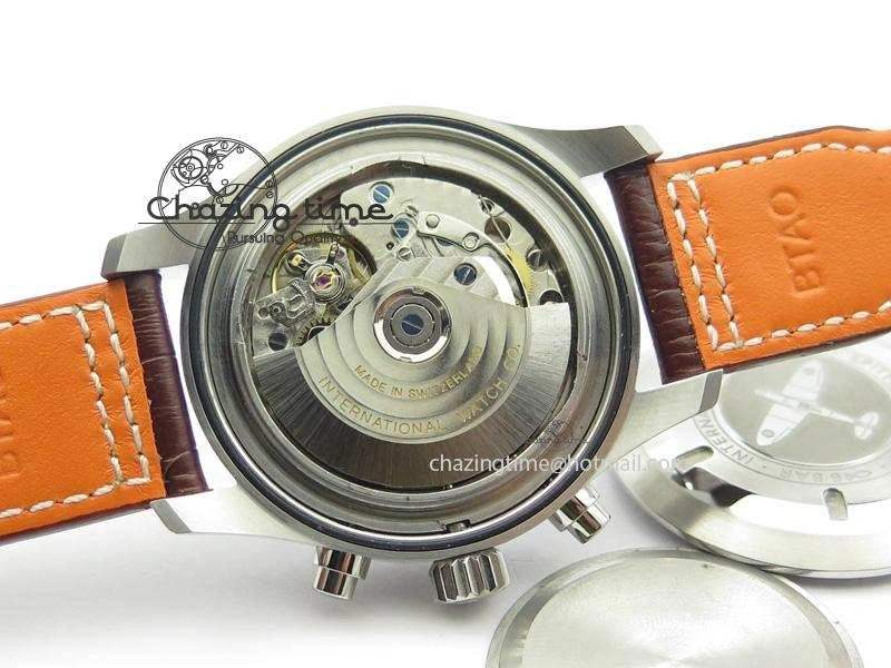 2016 Pilot Chrono SS IW377719 ZF Best Edition On Brown Leather Strap A7750