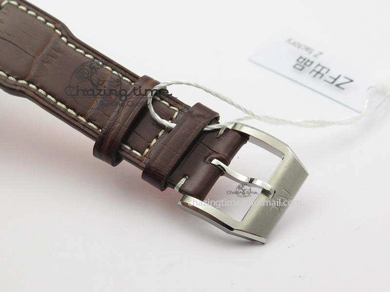 2016 Pilot Chrono SS IW377719 ZF Best Edition On Brown Leather Strap A7750