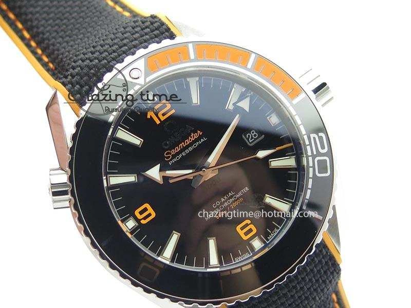 2016 Planet Ocean 45mm SS JHF Black Dial On Nylon Strap A8900