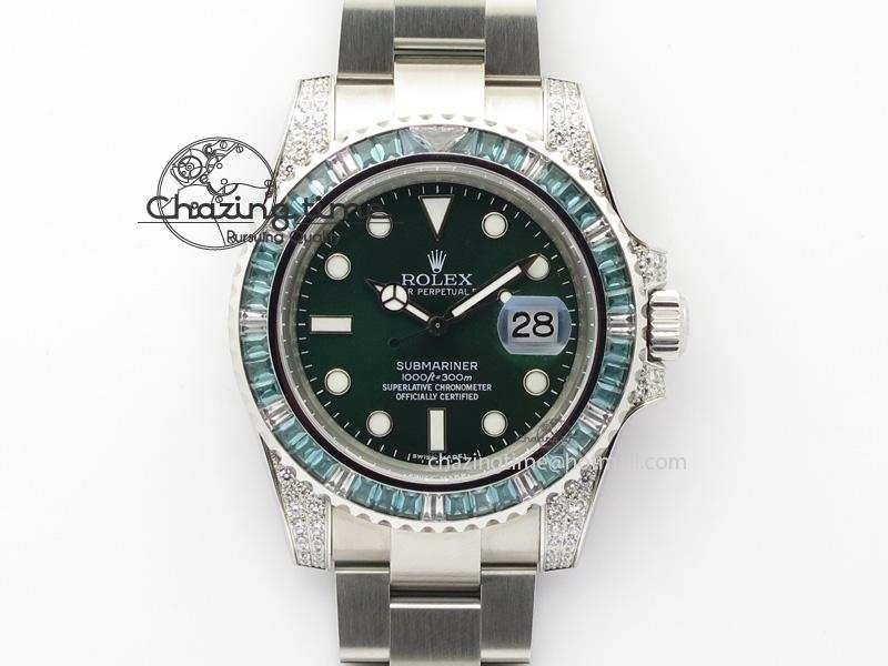 2016 Submariner Green Diamond Bezel Noob Best Edition A2836 V6s