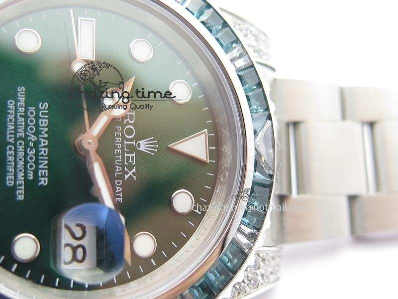 2016 Submariner Green Diamond Bezel Noob Best Edition A2836 V6s
