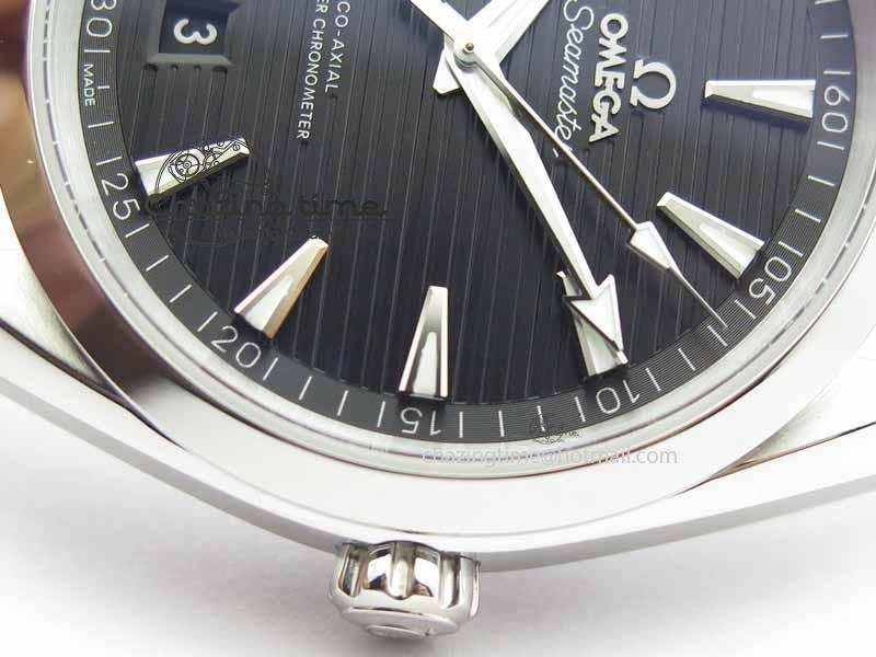 2017 Aqua Terra SS XF Best Edition Black Textured Dial On Black Leather Strap A8900