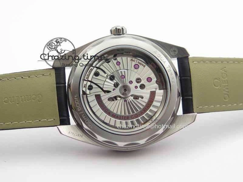 2017 Aqua Terra SS XF Best Edition Black Textured Dial On Black Leather Strap A8900