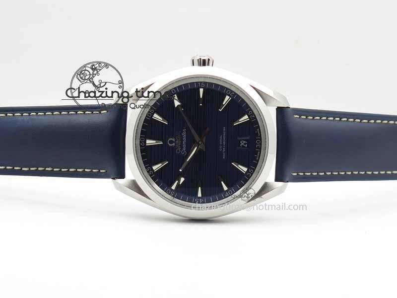 2017 Aqua Terra SS XF Best Edition Blue Textured Dial On Blue Leather Strap A8900