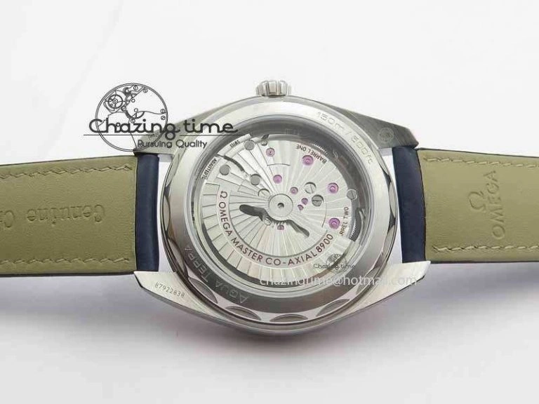 2017 Aqua Terra SS XF Best Edition Blue Textured Dial On Blue Leather Strap A8900
