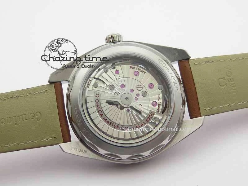 2017 Aqua Terra SS XF Best Edition White Textured Dial On Brown Leather Strap A8900
