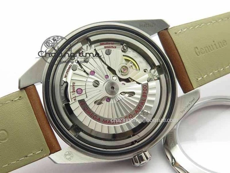 2017 Aqua Terra SS XF Best Edition White Textured Dial On Brown Leather Strap A8900