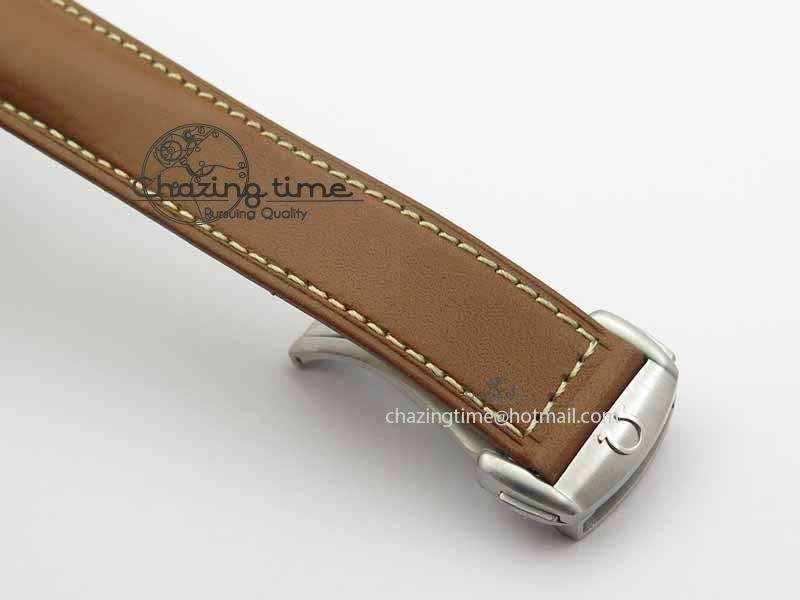 2017 Aqua Terra SS XF Best Edition White Textured Dial On Brown Leather Strap A8900
