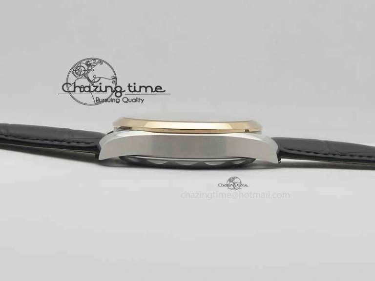 2017 Aqua Terra SS RG XF Best Edition White Textured Dial On Black Leather Strap A8900