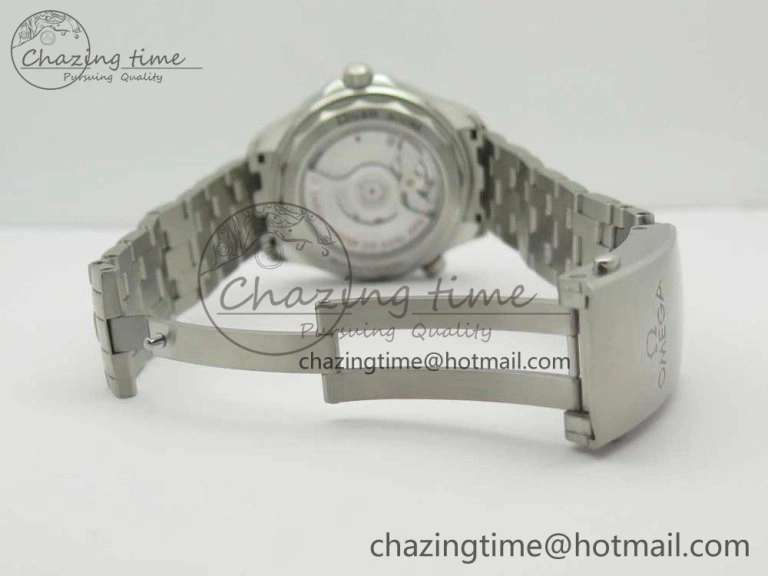 2018 Seamaster Diver 300M OMF Best Edition Blue Ceramic Gray Dial on SS Bracelet A8800 (Black Balance Wheel)
