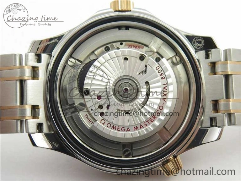 2018 Seamaster Diver 300M SS RG VSF 1:1 Best Edition RG Bezel Black Dial on SS YG Bracelet A8800