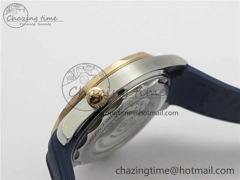 2018 Seamaster Diver 300M SS RG VSF 1:1 Best Edition RG Bezel Blue Dial on Blue Rubber Strap A8800