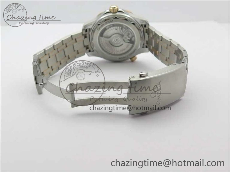 2018 Seamaster Diver 300M SS RG VSF 1:1 Best Edition RG Bezel Blue Dial on SS RG Bracelet A8800