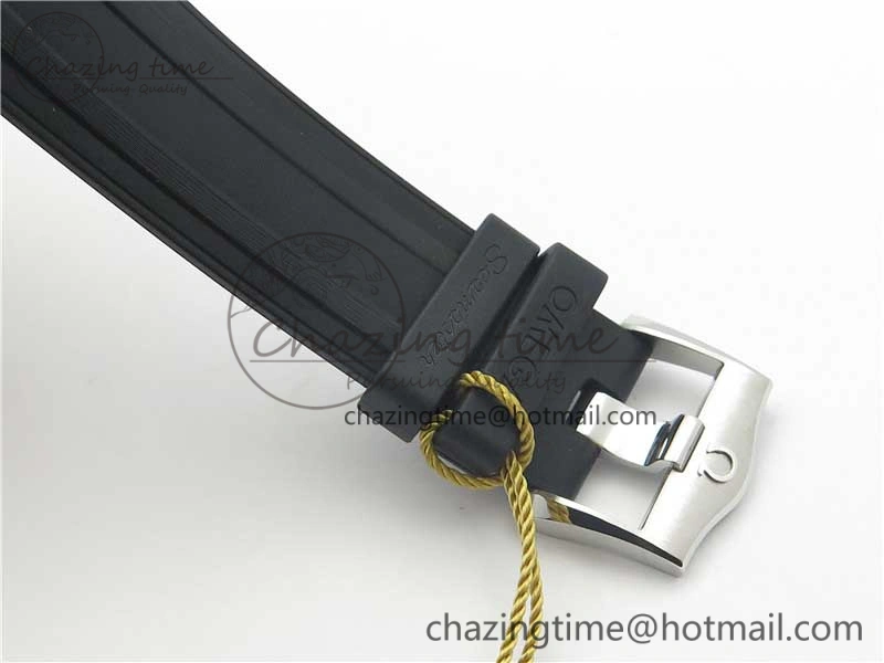 2018 Seamaster Diver 300M SS YG VSF 1:1 Best Edition YG Bezel Black Dial on Black Rubber Strap A8800