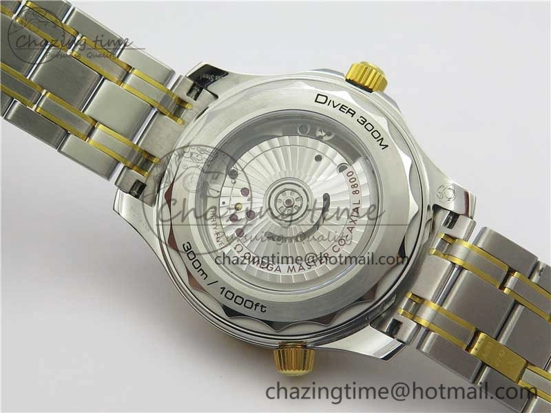 2018 Seamaster Diver 300M SS YG VSF 1:1 Best Edition YG Bezel Black Dial on SS YG Bracelet A8800