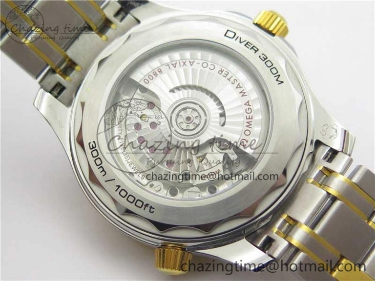 2018 Seamaster Diver 300M SS YG VSF 1:1 Best Edition YG Bezel Black Dial on SS YG Bracelet A8800