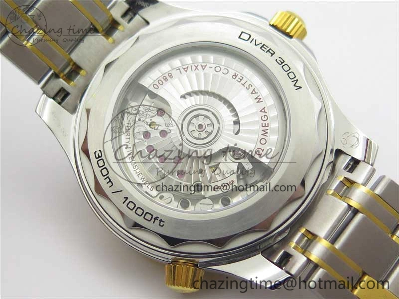 2018 Seamaster Diver 300M SS YG VSF 1:1 Best Edition YG Bezel Black Dial on SS YG Bracelet A8800