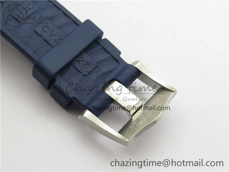 2018 Seamaster Diver 300M SS YG VSF 1:1 Best Edition YG Bezel Blue Dial on Blue Rubber Strap A8800
