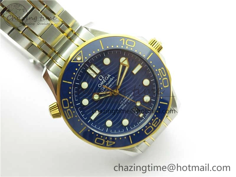 2018 Seamaster Diver 300M SS YG VSF 1:1 Best Edition YG Bezel Blue Dial on SS YG Bracelet A8800