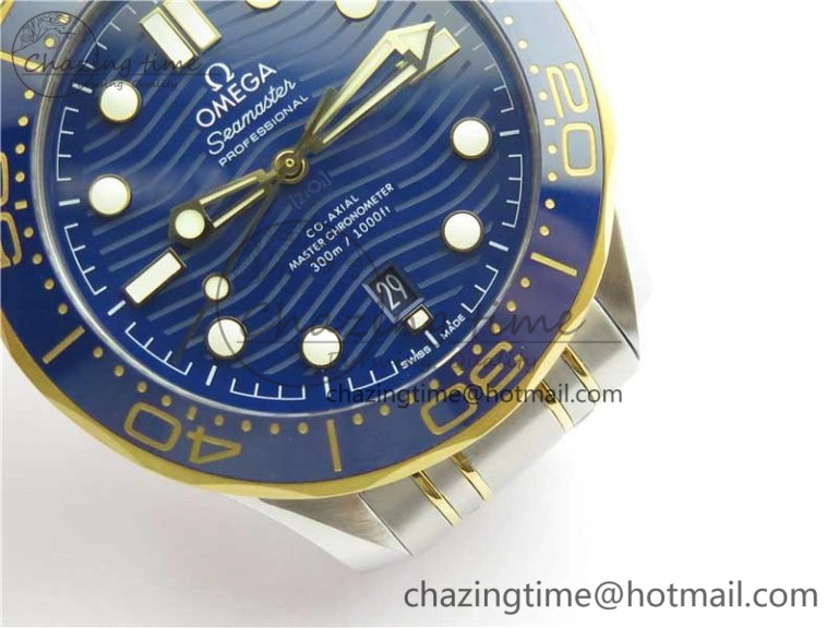2018 Seamaster Diver 300M SS YG VSF 1:1 Best Edition YG Bezel Blue Dial on SS YG Bracelet A8800