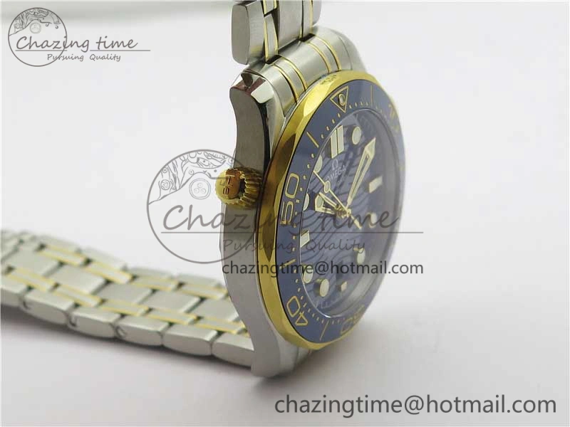 2018 Seamaster Diver 300M SS YG VSF 1:1 Best Edition YG Bezel Blue Dial on SS YG Bracelet A8800