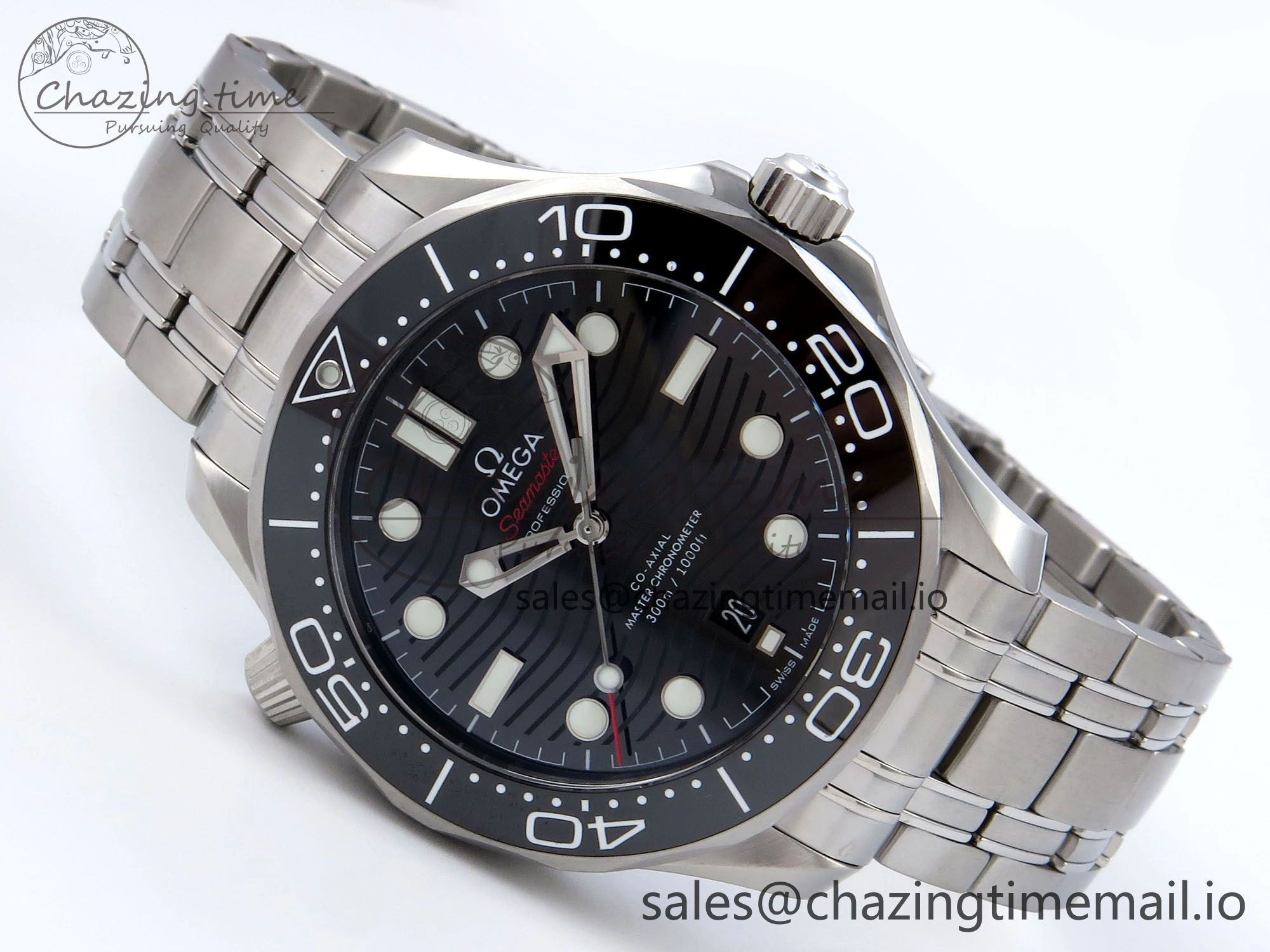 2018 Seamaster Diver 300M VSF 1:1 Best Edition Black Ceramic Black Dial on SS Bracelet A8800 V2