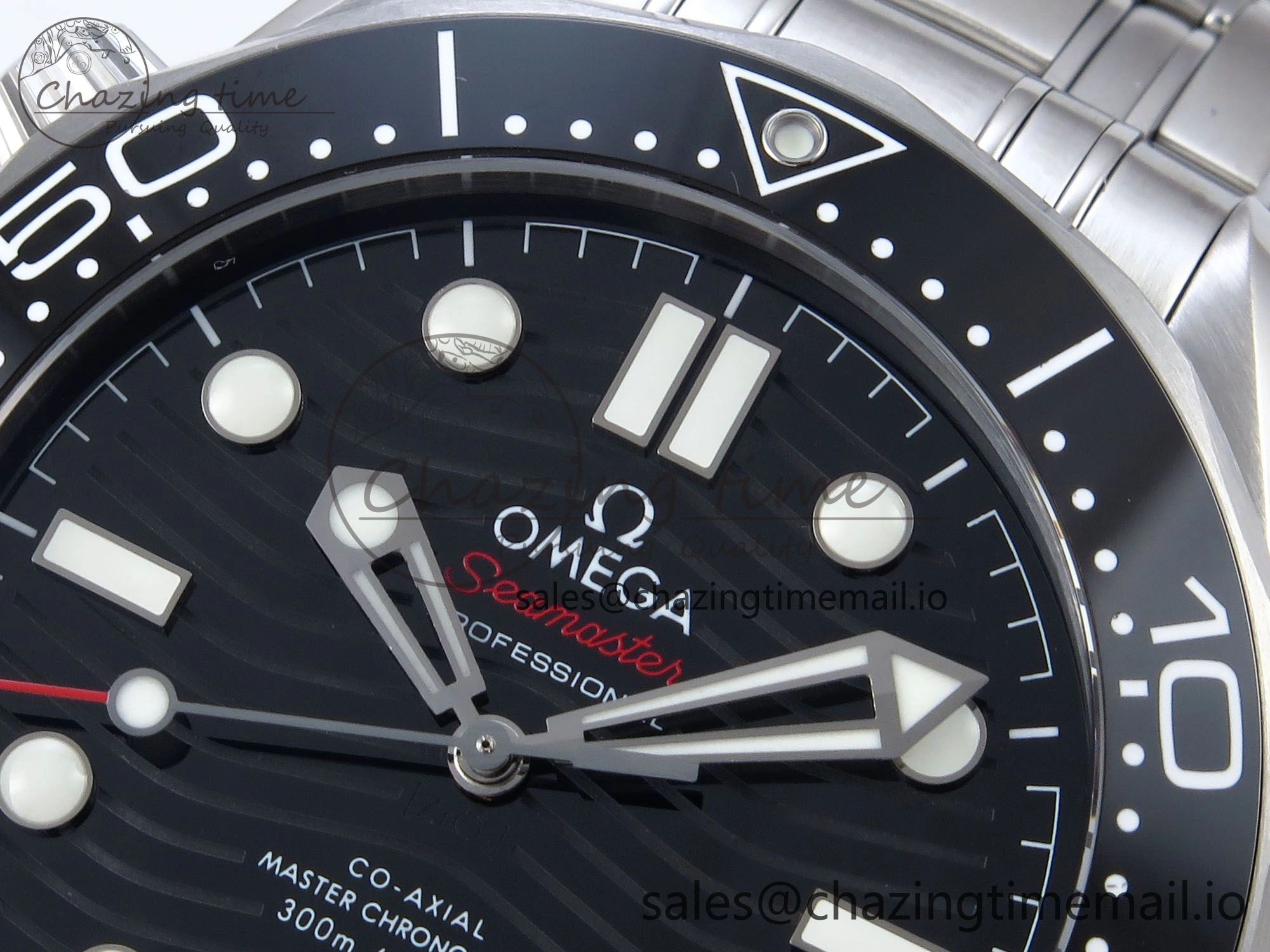 2018 Seamaster Diver 300M VSF 1:1 Best Edition Black Ceramic Black Dial on SS Bracelet A8800 V2