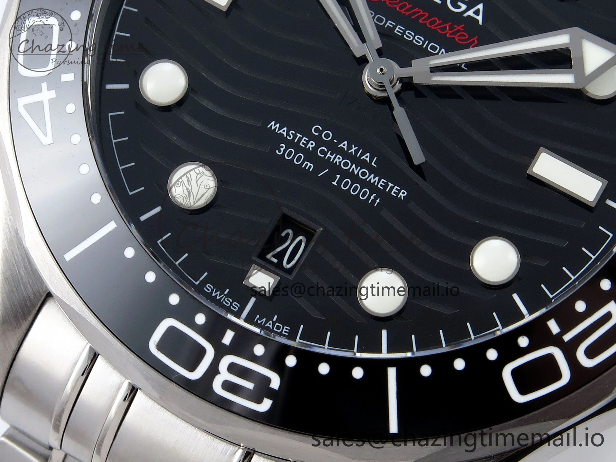 2018 Seamaster Diver 300M VSF 1:1 Best Edition Black Ceramic Black Dial on SS Bracelet A8800 V2